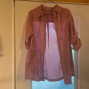 Joan rivers red and white smock